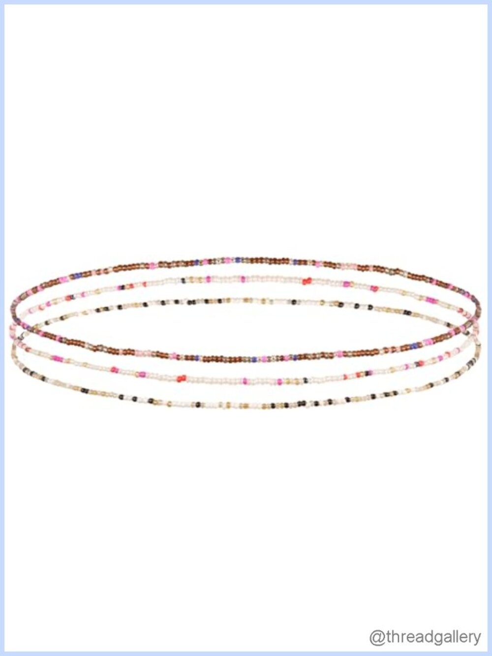 Rice Bead Body Chain Set Elastic Waist Belly Chain Beach Jewelry 3-Piece